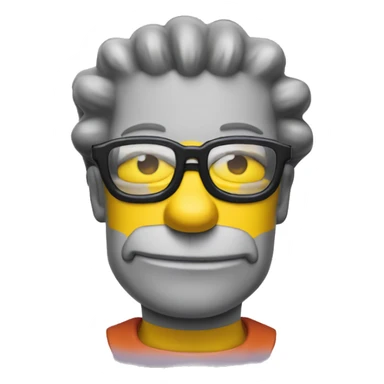 Bart simpsons with glasses and sloping sticker