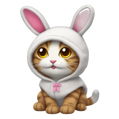 cat plushie IN A BUNNY COSTUME sticker