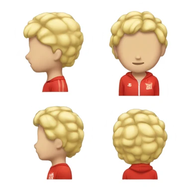 Short blonde hair red tracksuit  sticker
