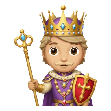 royal staff tortiose with scepter in left hand sticker