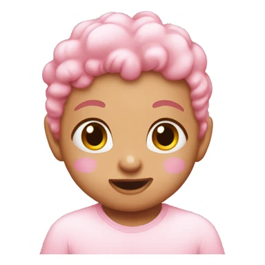 Baby pink heart eyes emoji drooling sticker