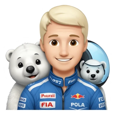 f1 driver polar bear sticker