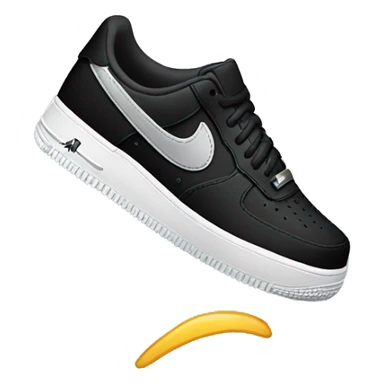 Black Air Force 1 shoes sticker