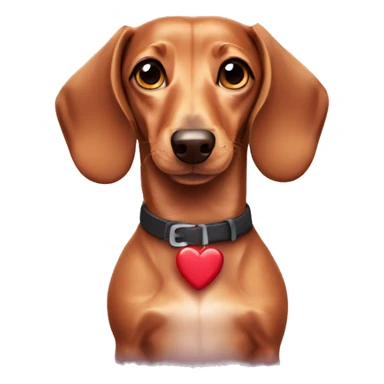 Dachshund with heart eyes  sticker