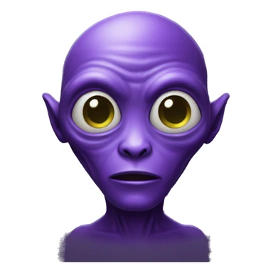 Purple skin alien  sticker