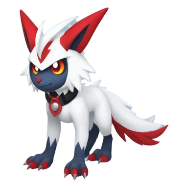 Cool Edgy Absol-Zangoose-Sneasel-Quilava with a collar on, full body sticker
