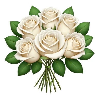 White rose bouquet sticker