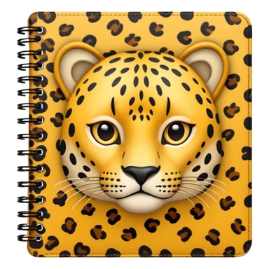 leopard patterned notebook sticker