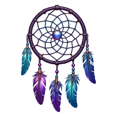  Dark iridescent gradient dreamcatcher sticker