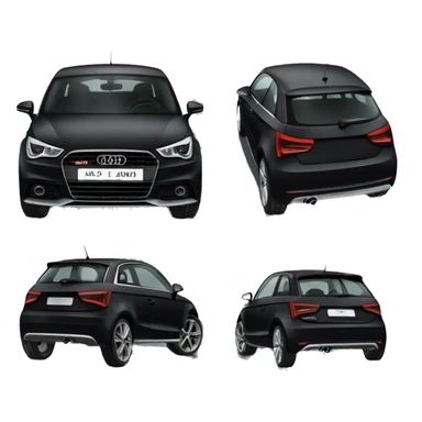 Black Audi a1 sticker