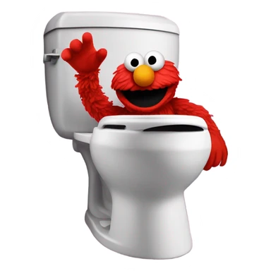 Elmo on the toilet sticker