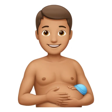 male pregnant sticker