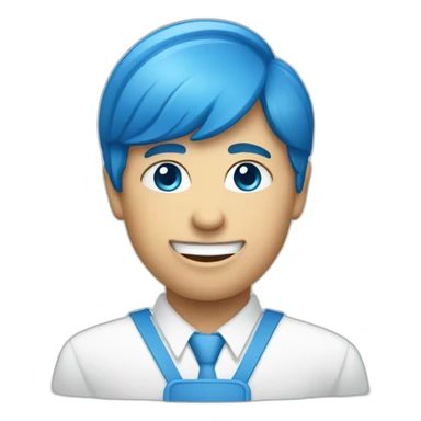 world health organization icon blue sticker