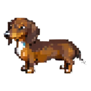 brown dachshund sticker