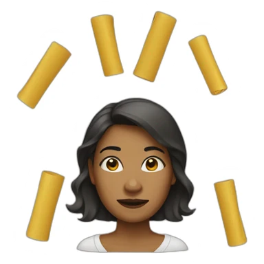 woman with Scotch tape sticker