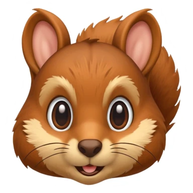 Squirrel face emoji sticker