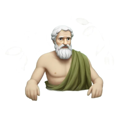 Aristotle swimming  sticker