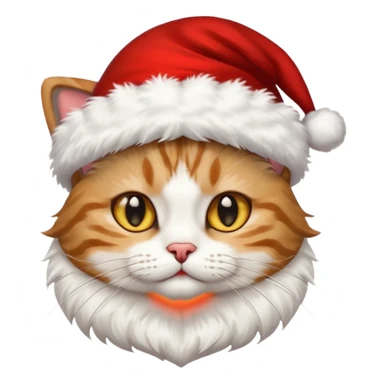 Un gato con gorro navideño sticker