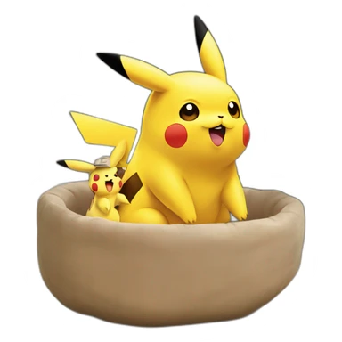 Pikachu sur une maman sticker