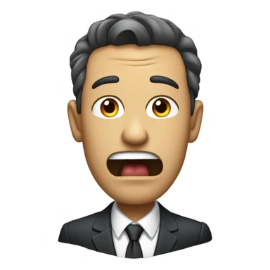 Businessman sideview shouting sticker