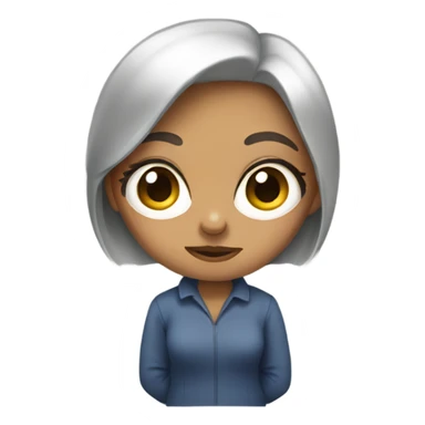 Women kneeling with big eyes sticker