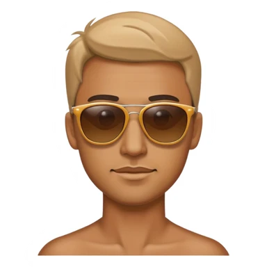 male portrait with sunglasses  sticker