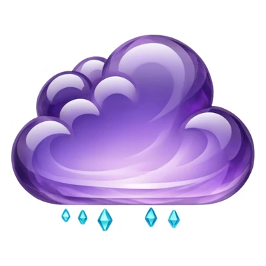 Purple amethyst in the shape of a cloud sticker