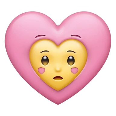 pink heart hugging a yellow heart that is crying sticker