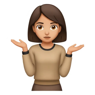 Hispanic girl shrugging sticker