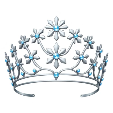 Ornate snowflake tiara sticker