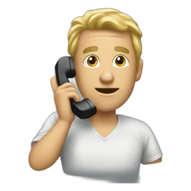 Macrone talking on phone sticker