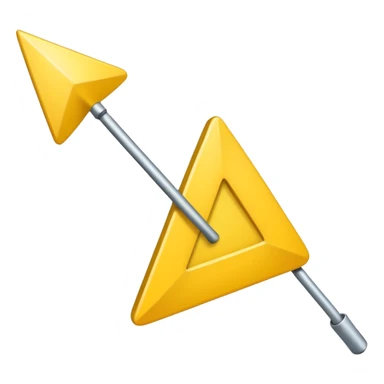 Hace una imagen con un triángulo amarillo y que adentro tenga una flecha apuntando a la izquierda sticker