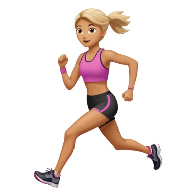 Woman running sticker