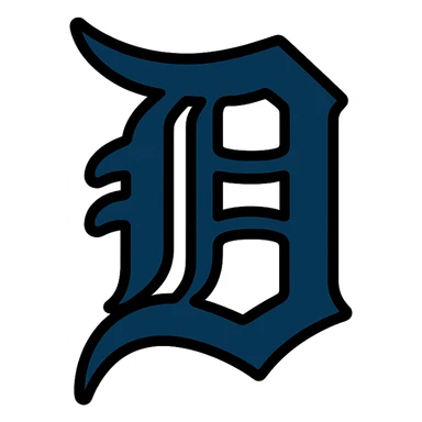 Detroit Tigers old English D logo sticker