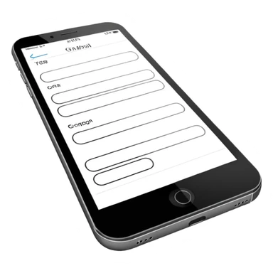 Minimalistic flat vector icon, iOS style, thin black contour on white background. Smartphone with code brackets <> on the screen. Clean, no text, no shadows sticker