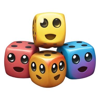 5 playing dice sticker
