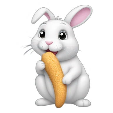 Bunny eat peanut sticker
