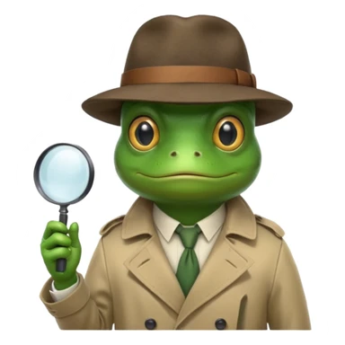 Frog detective  sticker