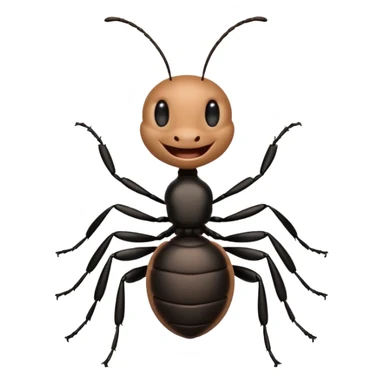 Laughing pot belly black ant sticker