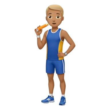 track coach with whistle full body sticker