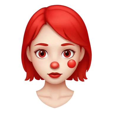 Red nose girl sticker