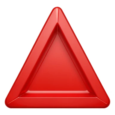 hollow triangle mold red color sticker