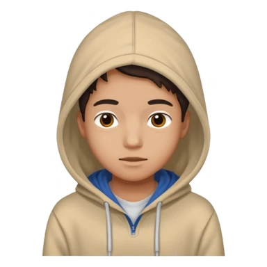 college student with curious face (melange hoodie) sticker