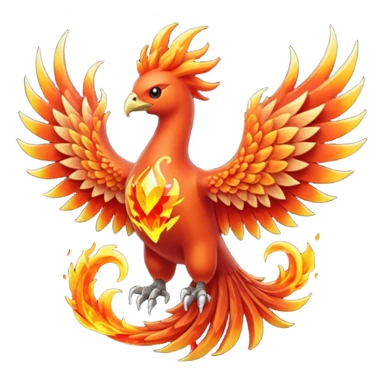 Pokemon legendary laranja and red crystal moltres sticker