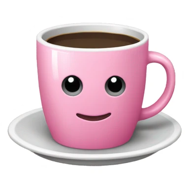 pink coffee cup with grey heart  sticker