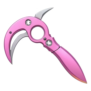 pink karambit knife cs2 sticker