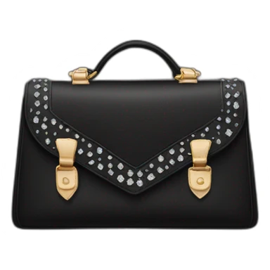 black purse with diamonds sticker