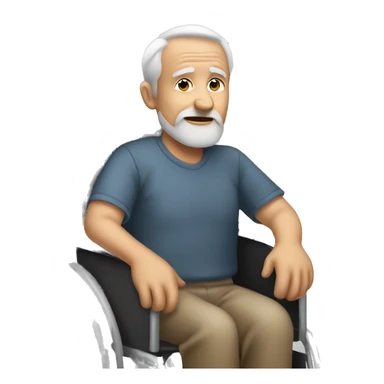 old man in wheelchair sticker