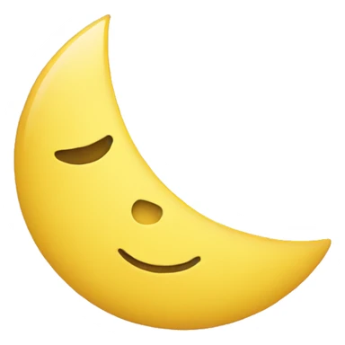 HALF YELLOW MOON  sticker