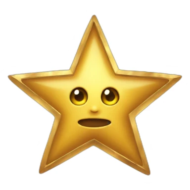 Golden star eyed emoji sticker